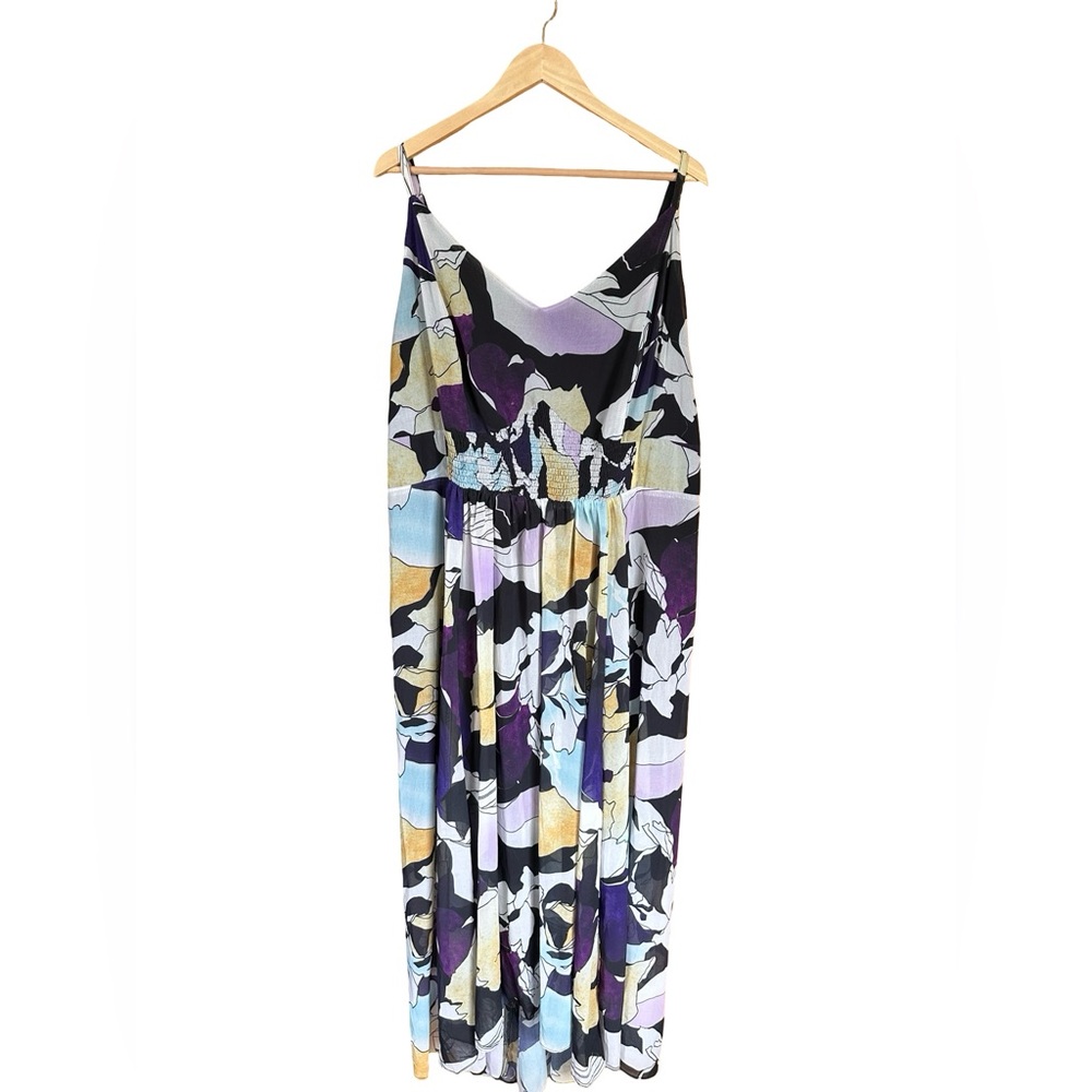 City Chic Floral V Neck Maxi Dress XXL